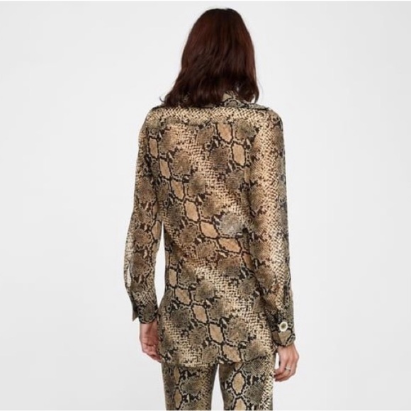 Zara Snake Print Blouse - Picture 2 of 8
